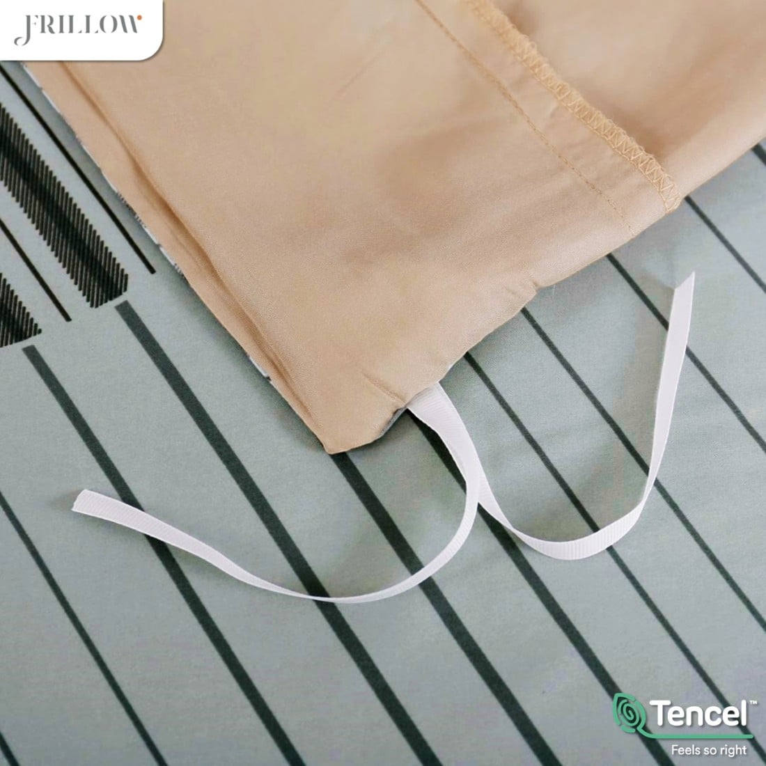 ปลอกผ้านวม 100X90 นิ้ว FRILLOW TENCEL™ 1180TC สี VIRIDESCENT_1